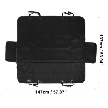 Water Resistant Dog Car Seat Cover for Back Seat Protector for Cars Trucks Suvs 58"X54" Oxford Cloth Black